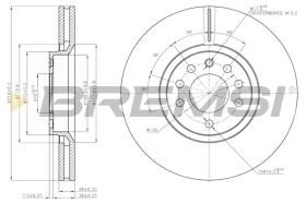 BREMSI CD7237V - DISCOS DE FRENO OPEL, SAAB, VAUXHALL