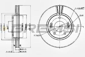 BREMSI CD7239V - DISCOS DE FRENO HYUNDAI