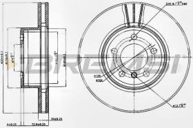 BREMSI CD7243V - DISCOS DE FRENO BMW