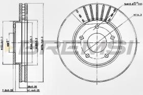 BREMSI CD7249V - DISCOS DE FRENO NISSAN