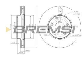 BREMSI CD7252V - DISCOS DE FRENO MERCEDES-BENZ, CITROEN