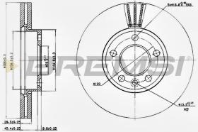 BREMSI CD7253V - DISCOS DE FRENO VW