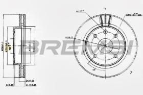 BREMSI CD7257V - DISCOS DE FRENO DAEWOO, CHEVROLET, DODGE