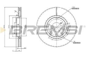 BREMSI CD7261V - DISCOS DE FRENO OPEL, SAAB, VAUXHALL