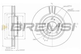 BREMSI CD7266V - DISCOS DE FRENO HONDA, SAAB