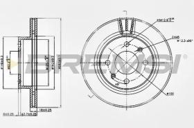 BREMSI CD7268V - DISCOS DE FRENO HYUNDAI, KIA, SAAB