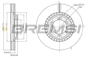 BREMSI CD7269V - DISCOS DE FRENO HYUNDAI, SAAB