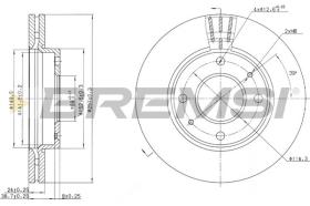 BREMSI CD7270V - DISCOS DE FRENO SAAB, HYUNDAI, KIA