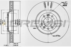BREMSI CD7274V - DISCOS DE FRENO PEUGEOT, CITROEN, SAAB