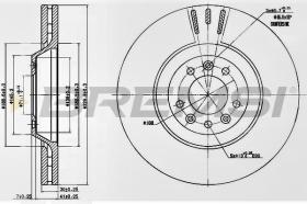 BREMSI CD7274V - DISCOS DE FRENO PEUGEOT, CITROEN, SAAB