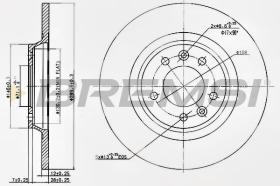 BREMSI CD7275S - DISCOS DE FRENO PEUGEOT, CITROEN, SAAB