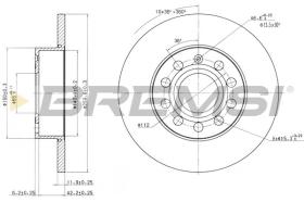 BREMSI CD7276S - DISCOS DE FRENO VW, AUDI, SKODA, SEAT, SAAB