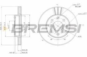 BREMSI CD7279V - DISCOS DE FRENO OPEL, DAEWOO, CHEVROLET, SAAB