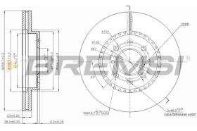 BREMSI CD7281V - DISCOS DE FRENO HONDA, SAAB