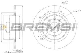 BREMSI CD7288S - DISCOS DE FRENO FIAT, OPEL, SAAB, CADILLAC