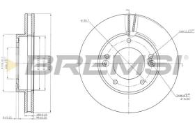 BREMSI CD7290V - DISCOS DE FRENO KIA