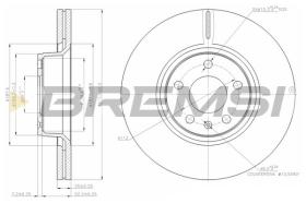 BREMSI CD7291V - DISCOS DE FRENO AUDI