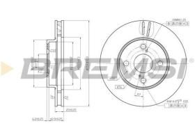 BREMSI CD7294V - DISCOS DE FRENO TOYOTA