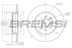 BREMSI CD7295S - DISCOS DE FRENO RENAULT