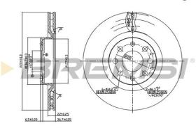 BREMSI CD7298V - DISCOS DE FRENO FIAT, OPEL, VAUXHALL