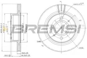 BREMSI CD7301V - DISCOS DE FRENO HYUNDAI