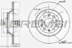 BREMSI CD7307S - DISCOS DE FRENO AUDI