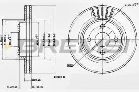 BREMSI CD7309V - DISCOS DE FRENO TOYOTA, BYD