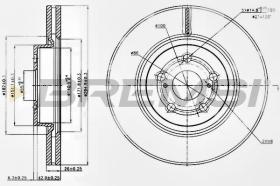 BREMSI CD7315V - DISCOS DE FRENO TOYOTA