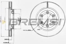 BREMSI CD7346V - DISCOS DE FRENO DAEWOO, SSANGYONG