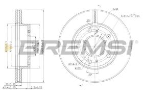 BREMSI CD7356V - DISCOS DE FRENO NISSAN