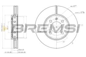 BREMSI CD7365V - DISCOS DE FRENO VW