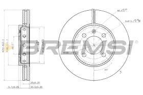 BREMSI CD7365V - DISCOS DE FRENO VW