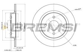 BREMSI CD7367S - DISCOS DE FRENO FORD, PERODUA