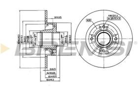 BREMSI CD7369S - DISCOS DE FRENO RENAULT, NISSAN