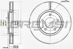 BREMSI CD7372V - DISCOS DE FRENO FIAT, LANCIA, DODGE, CHRYSLER