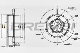 BREMSI CD7375V - DISCOS DE FRENO TOYOTA, LEXUS