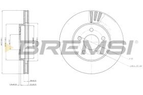 BREMSI CD7376V - DISCOS DE FRENO DACIA, CHRYSLER, PLYMOUTH