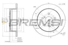 BREMSI CD7380S - DISCOS DE FRENO TOYOTA