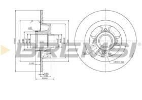 BREMSI CD7381S - DISCOS DE FRENO RENAULT