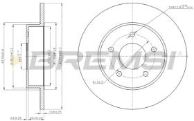 BREMSI CD7383S - DISCOS DE FRENO NISSAN