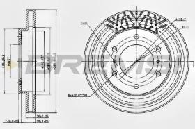 BREMSI CD7384V - DISCOS DE FRENO MITSUBISHI