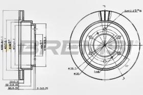 BREMSI CD7385V - DISCOS DE FRENO MITSUBISHI