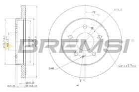 BREMSI CD7387S - DISCOS DE FRENO DAEWOO, DAIHATSU