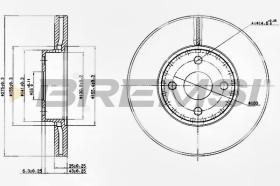 BREMSI CD7388V - DISCOS DE FRENO TOYOTA