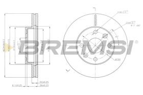 BREMSI CD7391V - DISCOS DE FRENO KIA