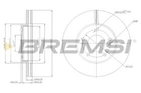 BREMSI CD7393V - DISCOS DE FRENO MITSUBISHI