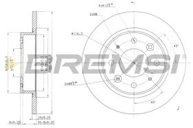 BREMSI CD7395S - DISCOS DE FRENO KIA