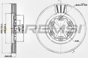 BREMSI CD7398V - DISCOS DE FRENO FORD, MAZDA