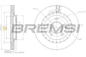 BREMSI CD7399V - DISCOS DE FRENO MITSUBISHI