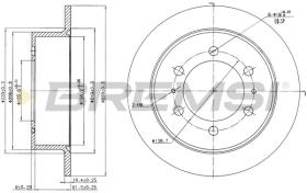 BREMSI CD7400S - DISCOS DE FRENO SSANGYONG, DAEWOO